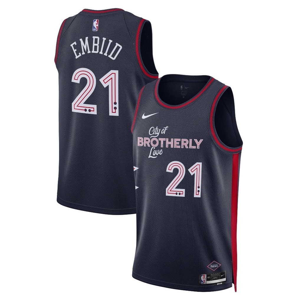 Nike 23/24 Swingman Jersey City Edition Philadelphia 76ers "Brotherly Love" NEW